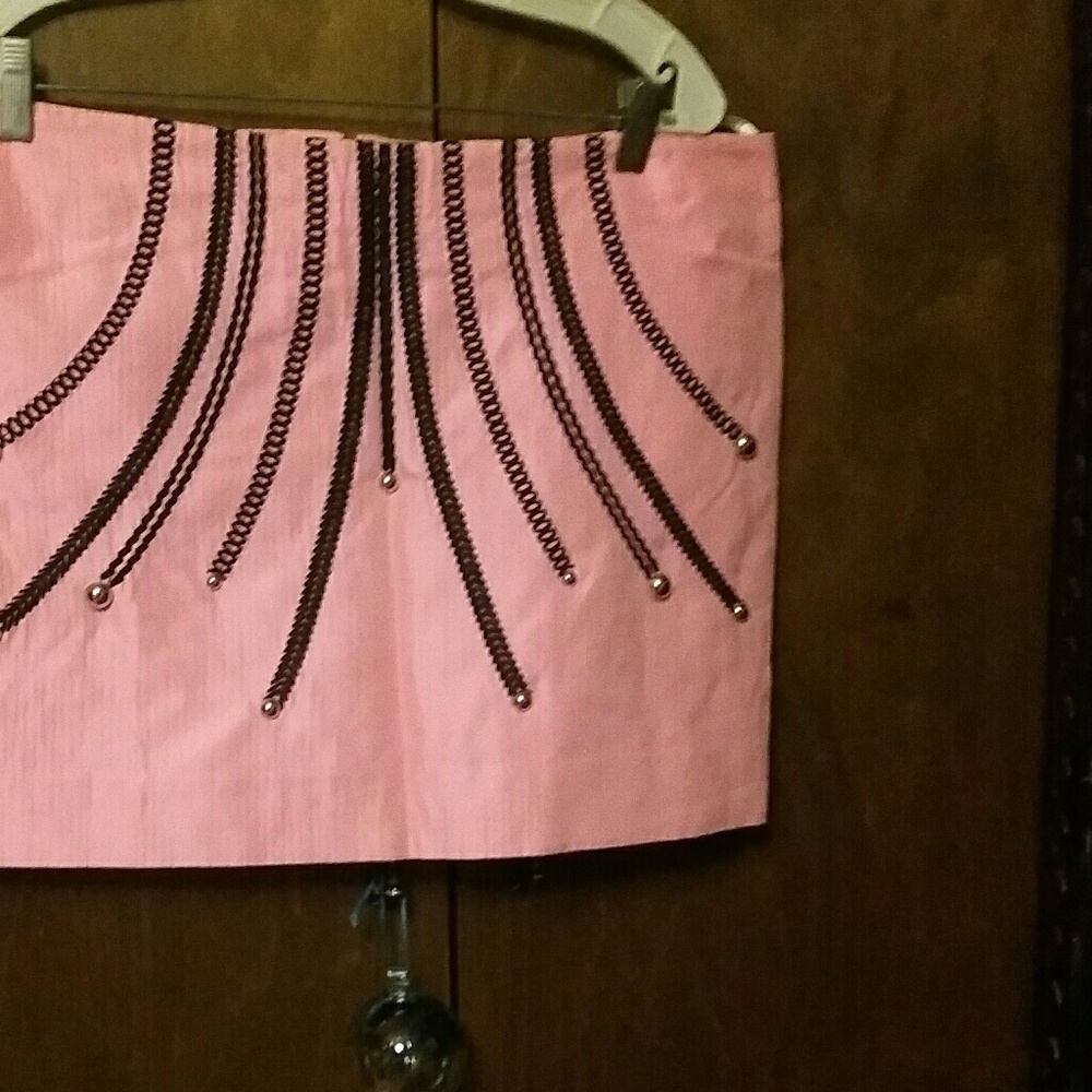 💗HOST PICK💗 NWT VERSACE Pink with Black Detail Skirt - 14 /48